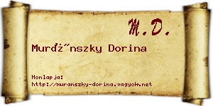 Muránszky Dorina névjegykártya